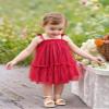 AGQT Baby Girls Tutu Dress Sleeveless Kids Tulle Birthday Party Dresses Casual Playwear Tunic Babydoll Dress Polka Dot-Red Size 6-12 Months view 4