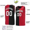 Bicolor Custom Basketball Jersey Personalized Printed Your Own Name & Number Men/Women/Kids Breathable Quick Dry Sportswear (8_Black-red-White) view 2