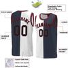 Bicolor Custom Basketball Jersey Personalized Printed Your Own Name & Number Men/Women/Kids Breathable Quick Dry Sportswear (20_Navy-White-Black) view 2