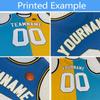 Bicolor Custom Basketball Jersey Personalized Printed Your Own Name & Number Men/Women/Kids Breathable Quick Dry Sportswear (32_Teal-White-Black) view 3
