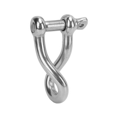 Boat Twist Shackle, Stainless Steel 12mm/0.47in Twisted Anchor Shackle Strong Bearing Capacity Wear Rustproof for Yachts Speedboats Ships