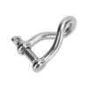 Boat Twist Shackle, Stainless Steel 12mm/0.47in Twisted Anchor Shackle Strong Bearing Capacity Wear Rustproof for Yachts Speedboats Ships view 2