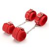 Silver Adjustable Spreader Bar Set with 4 Adjustable Fur Red Straps Sports Training Fitness Gear Home Indoor Gyms (Silver+Red Fur Kit) view 3