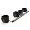 Black Adjustable Spreader Bar Set with 4 Adjustable Fur Black Straps Sports Training Fitness Gear Home Indoor Gyms with Fur Flocking Storage Bag (Black+Black Kit) view 1