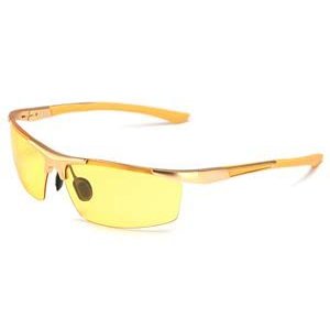 SOXICK Night Vision Glasses for Driving, Night Driving Glasses for Men, Polarized Sunglasses Anti-Glare Sunglasses (Yellow)
