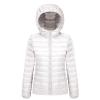 JEsilunmaMY Lightweight Short Puffer Jacket for Women Zip Long Sleeve Packable Hooded Down Coats Slim Winter Cropped Outwear (White,4X-Large) view 1