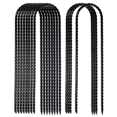10"x2" Trampolines Wind Stakes Heavy Duty U Shape Galvanized Steel Trampoline Stakes Ground Anchors with Sharp End for Camping Tent, Garden Staples, Trampoline Pins (24)