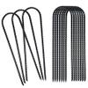 10"x2" Trampolines Wind Stakes Heavy Duty U Shape Galvanized Steel Trampoline Stakes Ground Anchors with Sharp End for Camping Tent, Garden Staples, Trampoline Pins (12) view 1