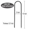 10"x2" Trampolines Wind Stakes Heavy Duty U Shape Galvanized Steel Trampoline Stakes Ground Anchors with Sharp End for Camping Tent, Garden Staples, Trampoline Pins (12) view 4