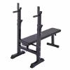 Adjustable Folding Multifunctional Workout Station Adjustable Workout Bench with Squat Rack - balck view 3