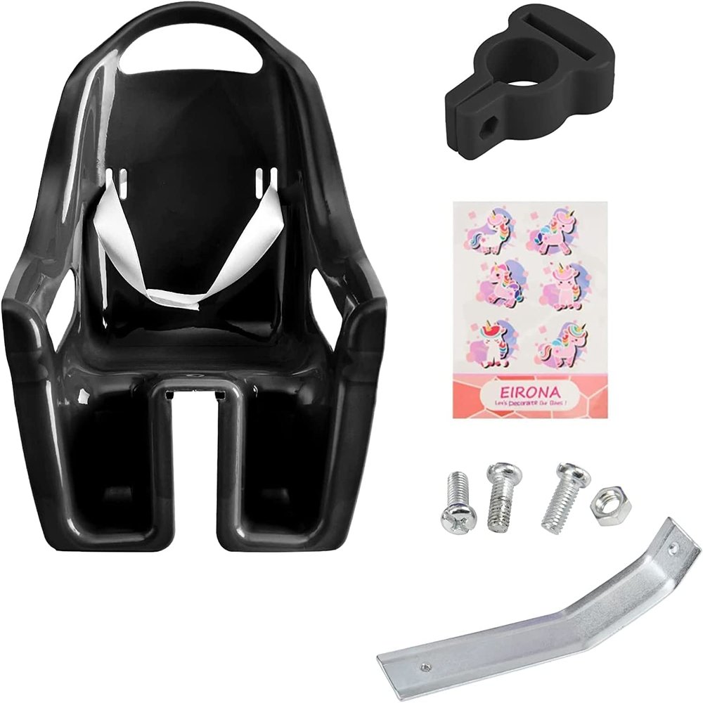 EIRONA Doll Bike Seat for Girls  Bicycle Doll Chair for 1220 Inch Kids Bikes, Compatible with American Girl, Black