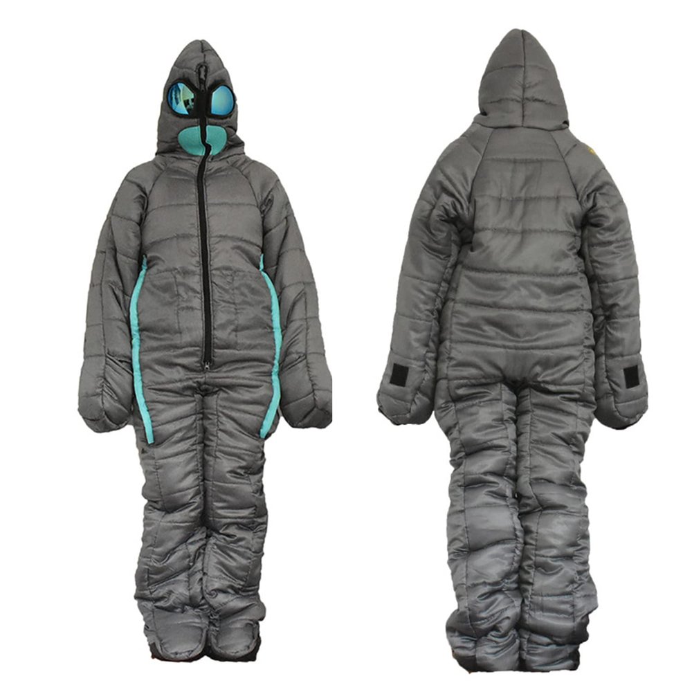 AXUYU Wearable Sleeping Bag 3 Season Alien-Shaped Sleeping Bag Camping Adults Full Body Sleep Pouch for Camping,Traveling, Hammocks, Hiking, Backpacking, Lounging (XL)