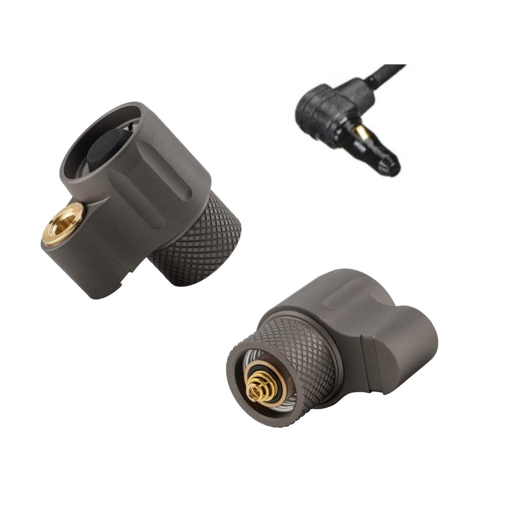 Z-BOLT Dual Switch Cable Port Tailcap for 3V/6V Malkoff, Blazer LEP & LED 18350/18650 Light Bodies & Surefire M300/340/M600/640DF Lights - Matches Surefire Tan Finish (DS00 Type Functionality)