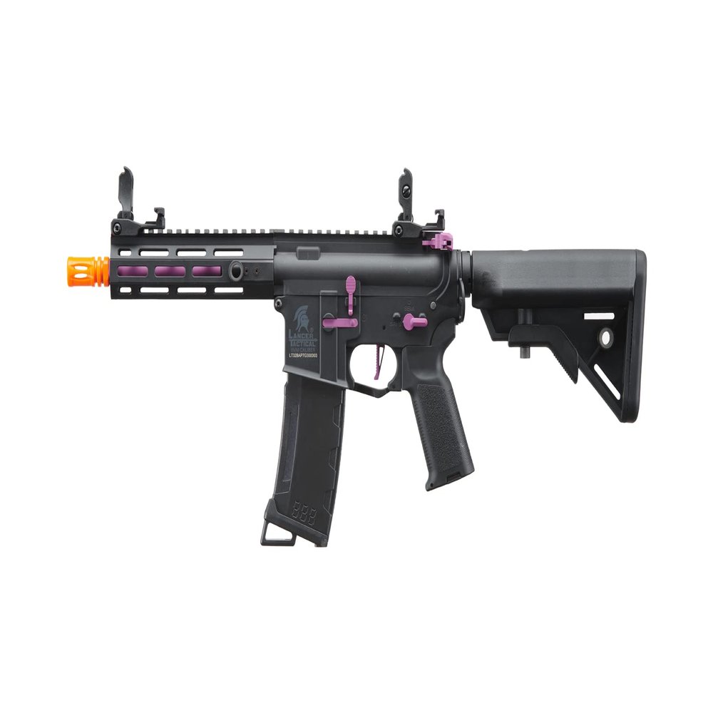 Lancer Tactical Gen 3 Lightweight Durable Polymer M4 Airsoft MLOK AEG w/High Speed Mid Cap with Programmable Fast Trigger (ETU & MOSFET)