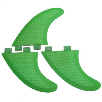 VBESTLIFE Surfboard Fins, 3PCS Green G3 G5 G7 Surf Fins Surfboard Fiberglass Set Thruster (G5)