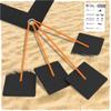 SandVoll Beach Volleyball Sand Anchors - XLarge 6x6 inch Heavy Duty Plastic Boards + Elastic Thick Cord. Fits All Beach Volleyball Boundary Lines. 4 Pack (Lines not Included) view 1