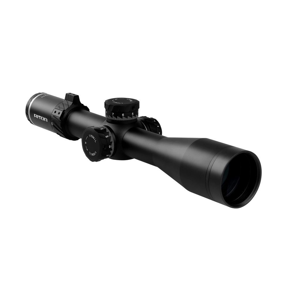 Riton Optics Series 7 Conquer 3-18x50 PSR Precision Riflescope First Focal Plane HD ED Glass Illuminted Reticle Integrated Removable Two Location Three Available Height Throw Levers
