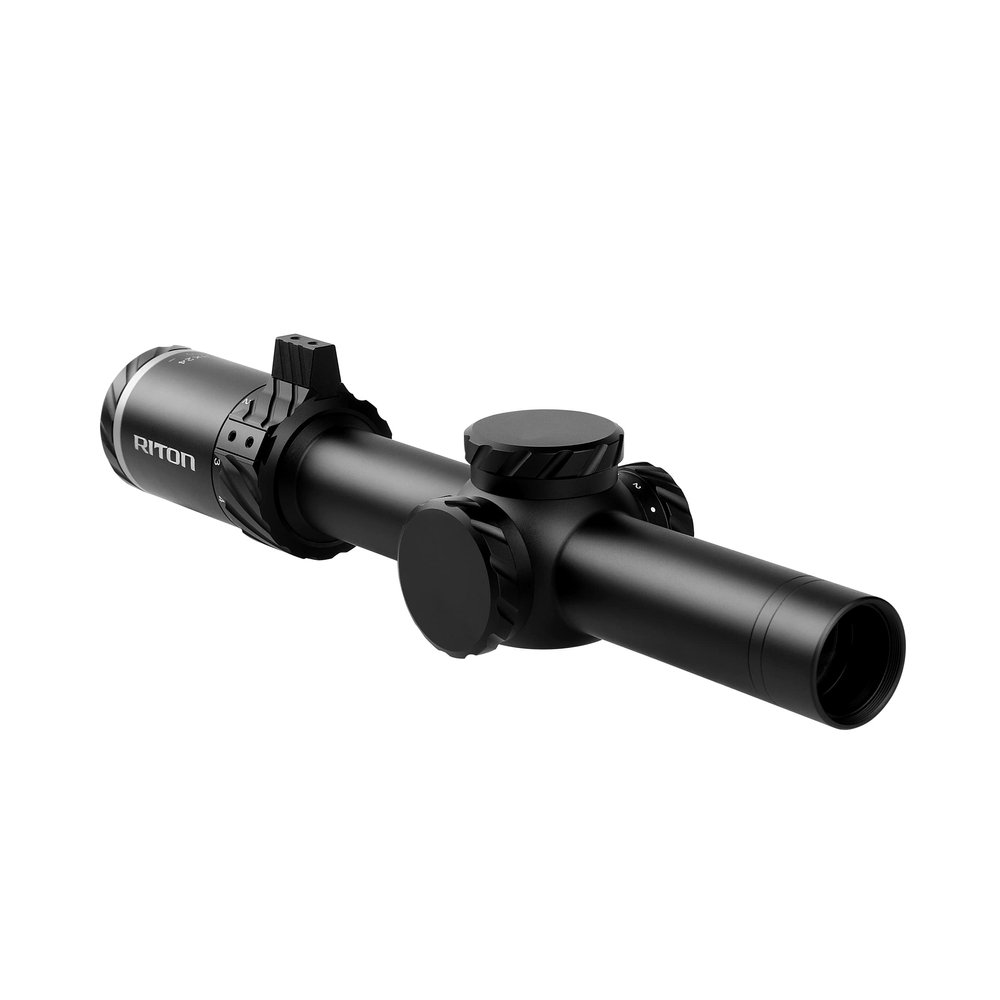Riton Optics Series 3 Tactix 1-8x24 Riflescope Second Focal Plane Daylight Bright Illuminated Reticle with Integrated Removable Two Location Three Available Height Throw Levers