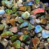100% Natural Ethiopian 8MM TO 12MM Welo Opal Oval Cabochon Stone , 5 PCS Birthstone, Jewelry Making Gemstone, Ultra Fire Striking Opal view 1