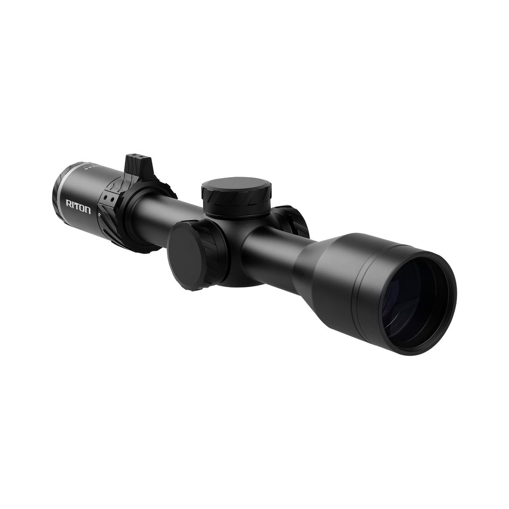 Riton Optics Series 5 Primal 2-12x44 MOA Riflescope Second Focal Plane HD Glass with Integrated Removable Two Location Three Available Height Throw Levers