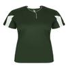 Alleson Athletic Womens Striker Placket, XL, Forest/White view 1
