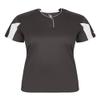 Alleson Athletic Womens Striker Placket, XS, Graphite/White view 1