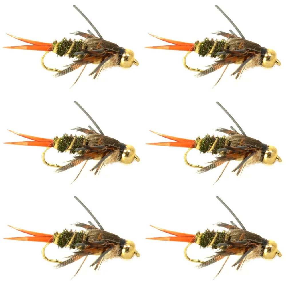 The Fly Fishing Place Double Bead Twenty Incher Nymph Fly Fishing Flies - 6 Flies Hook Size 10