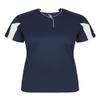 Alleson Athletic Womens Striker Placket, S, Navy/White view 1