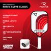 ROKNE Curve Classic Pickleball Paddle | USAPA Approved Fiberglass Pickleball Paddles | Elevate Your Game with Precision Engineering & Comfort | ProGrit Texture for Max Spin & Power | Paddle view 3