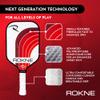 ROKNE Curve Classic Pickleball Paddle | USAPA Approved Fiberglass Pickleball Paddles | Elevate Your Game with Precision Engineering & Comfort | ProGrit Texture for Max Spin & Power | Paddle view 4