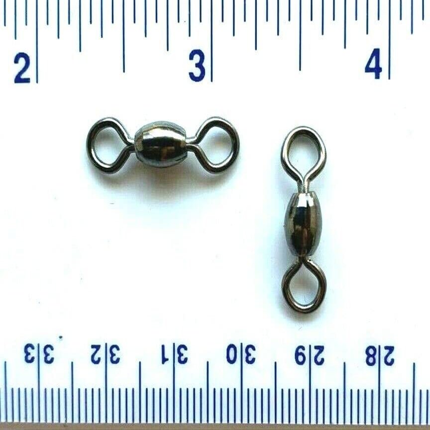 100 Gerry's Tackle Black Crane Fishing Swivels Size 1/0 (140 lbs. Test)