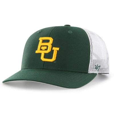 47 Baylor Bears Mens Womens Trucker Adjustable Snapback Dark Green Hat with Gold Logo