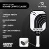 ROKNE Curve Classic Pickleball Paddle, USAPA Approved Pickle Ball Rackets, ProGrit Texture, Max Spin & Control, Comfort Cushion Grip, Long Handle, Fiberglass, Includes Paddle Cover view 3