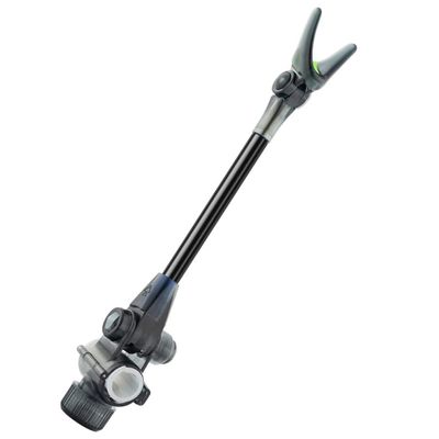 DYPASA Vertical Fishing Rod Holder Telescopic Fishing Rod Holder Adjustable Fishing Pole Travel Stand Bracket Telescoping Hand Rod Holder Fishing Tool Wall Mounted Fishing Rod Rack (Color : Black)