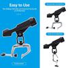 DYPASA Vertical Fishing Rod Holder Fishing Boat Rod Holder Fishing Rod Pole Stand Rack Adjustable Fishing Pole Rod Holder Racks Bracket Wall Mounted Fishing Rod Rack view 4