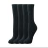 Amazon Essentials Women's Cotton Cushioned Performance Work Crew Sock, 4 Pairs, Black, 6-9 view 1