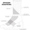 Amazon Essentials Women's Cotton Cushioned Performance Work Crew Sock, 4 Pairs, Black, 6-9 view 2