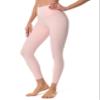 YUNOGA Women's High Waisted Workout Leggings 25" Inseam Ultra Soft Tummy Control Yoga Pants (L, Pink Sude) view 3