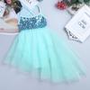 Fldy GGirls Sparkle Glitter Tank Top Dress with High Low Tutu Skirt for Latin Lyrical Jazz Dance Performance Mint Green 13-14 Years view 3