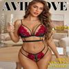 Avidlove Lingerie Sets For Women Sexy Lace Bra And Panty Set With Garter & Removable Choker view 4