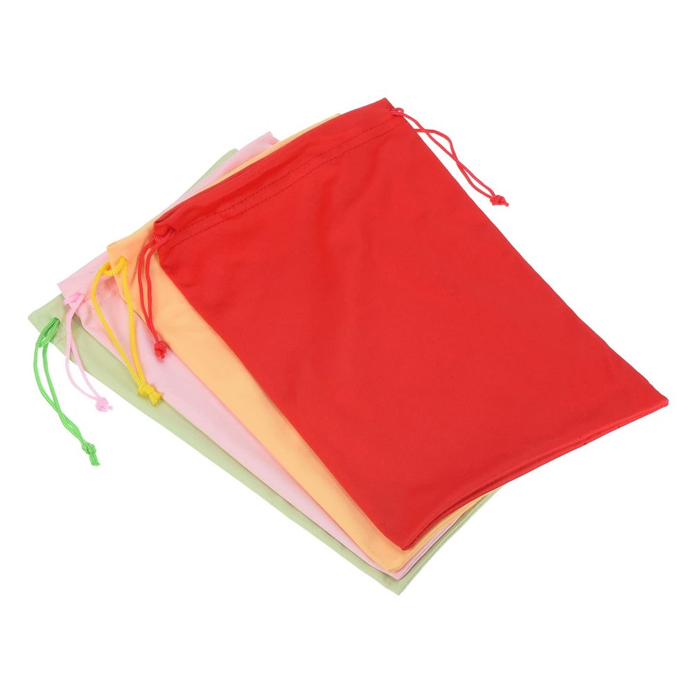PATIKIL Ski Goggle Bag, 4 Pack 7.1"x10.6" Microfiber Snow Goggles Case Cover Soft Storage Sleeve Drawstring Pouch for Sunglasses Glasses Eyeglasses Camera Lenses Pink Red Yellow Green