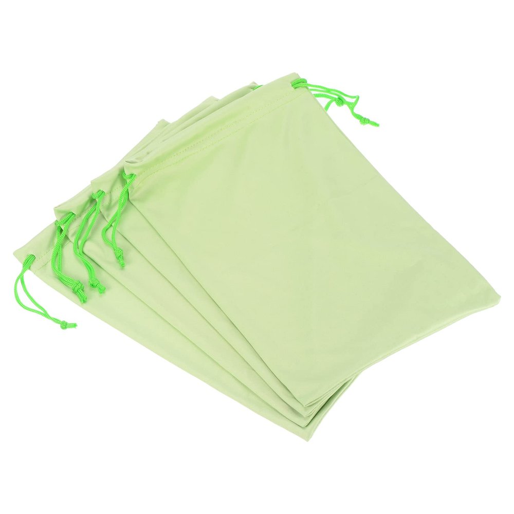 PATIKIL Ski Goggle Bag, 4 Pack 7.1"x10.6" Microfiber Snow Goggles Case Cover Soft Storage Sleeve Drawstring Pouch for Sunglasses Glasses Eyeglasses Camera Lenses Green