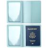 Arouselove 2 Pack Passport covers and Vaccine Card Holder PU Leather Passport Wallet Vaccine Case Protector Slot Travel Passport Wallets for Women & Men (Blue & Pink) view 3