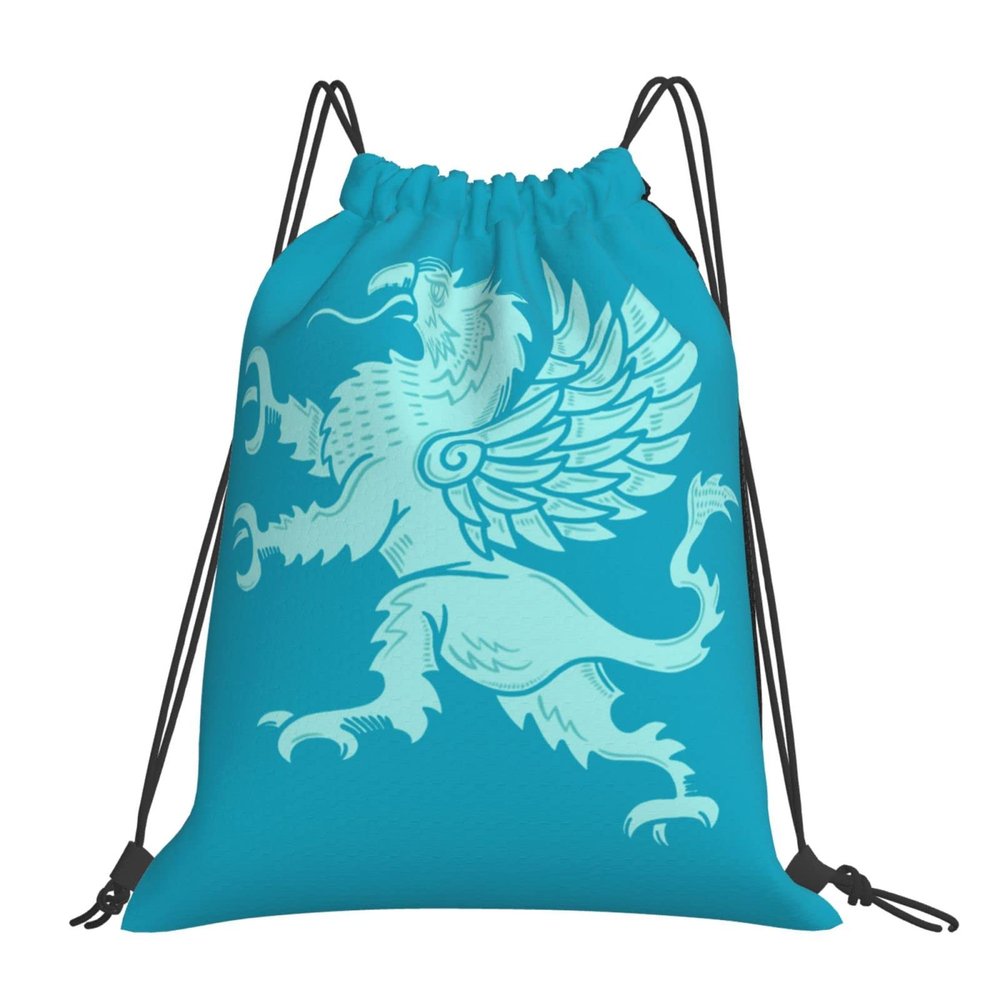 Qauirfe Griffin Coat Of Arms Outdoor Drawstring Bags Gym Bag Fashion Simple, Suitable For Men And Women, Young And Old