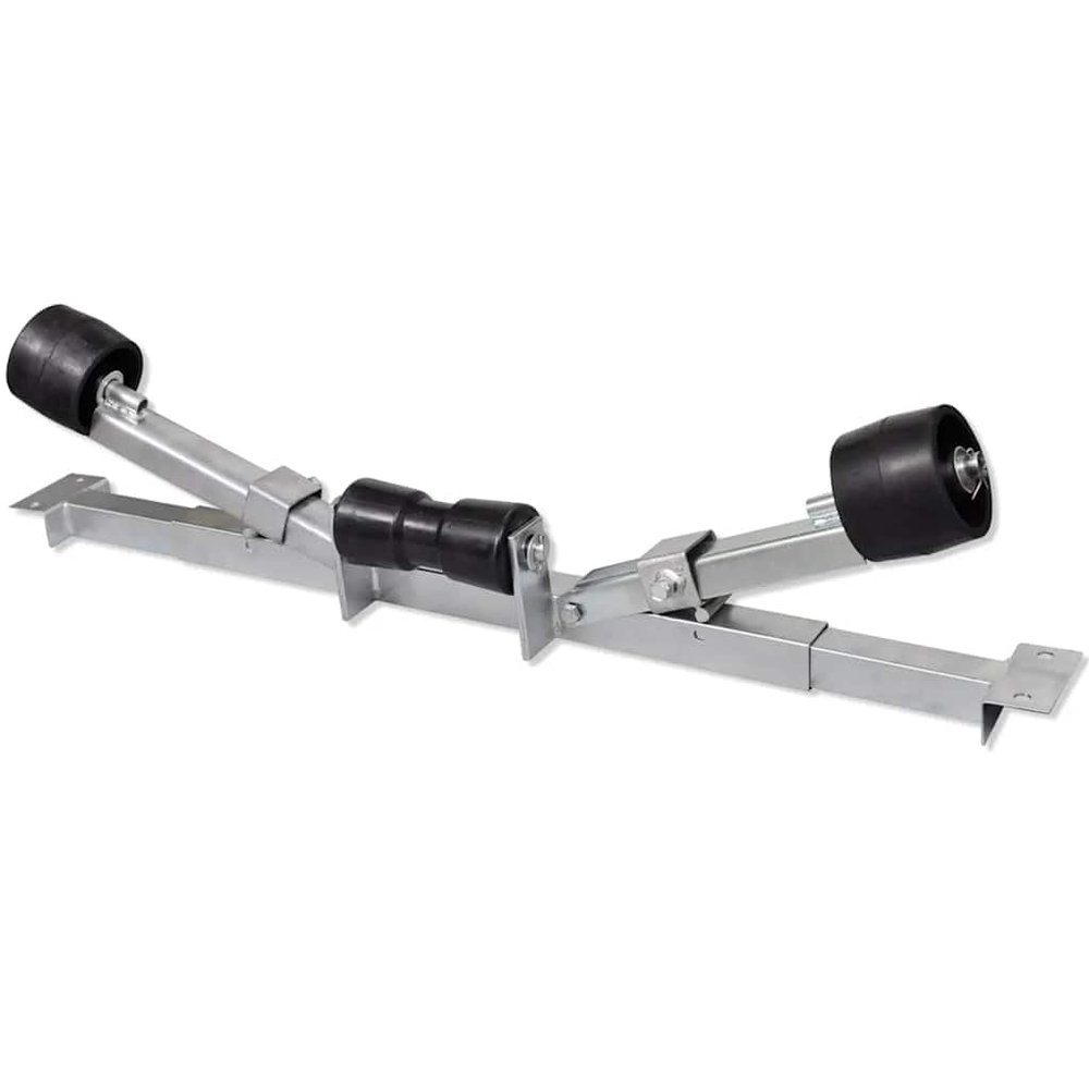 YAFF Adjustable Boat Trailer Support Bracket with Keel Rollers - Premium Zinc-Coated Steel for Boats 2'7"4' Wide - Essential for Secure and Stable Support
