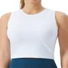 THE GYM PEOPLE Women's Workout Crop Tops Sleeveless Yoga Running Shirts Athletic Tank Top No Padding White view 1