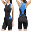 Santic Women's Triathlon-Suit Tri Suits Sleeveless One Piece Swimsuit with Padded Quick-Drying Back Zipper(Blue,XL) view 1