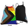 Qauirfe Progress Pride Flag Lgbtq Outdoor Drawstring Bags Gym Bag Fashion Simple, Suitable For Men And Women, Young And Old view 3