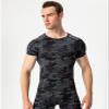 Camo Black Compression Shirts Men Short Sleeve Workout Gym T-Shirt Running Tops Cool Dry Sports Base Layer Undershirts view 2