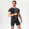 Camo Black Compression Shirts Men Short Sleeve Workout Gym T-Shirt Running Tops Cool Dry Sports Base Layer Undershirts view 3